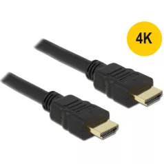   Delock High Speed HDMI-kábel típusú Ethernet – HDMI A dugós > HDMI A dugós 4K 1,0 m