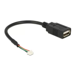   Delock USB 2.0-s csatlakozóval ellátott kábel, 1,25 mm, 4 tűs > USB 2.0 A-típusú csatlakozó 15cm