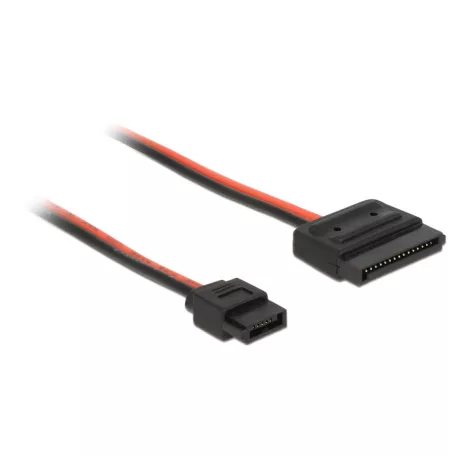 Delock SATA-tápkábel 15 tűs csatlakozóhüvellyel > Slim SATA-tápcsatlakozó 6 tűs csatlakozóhüvellyel,