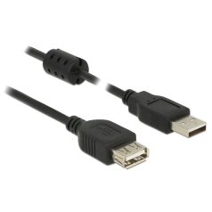   Delock USB 2.0-s bővítőkábel A-típusú csatlakozódugóval > USB 2.0-s, A-típusú csatlakozóhüvellyel, 1