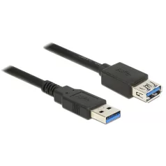   Delock USB 3.0-s bovítokábel A-típusú csatlakozódugóval > USB 3.0-s, A-típusú csatlakozóhüvellyel, 3