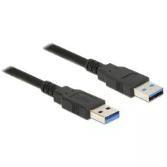   Delock USB 3.0-s kábel A-típusú csatlakozódugóval > USB 3.0-s, A-típusú csatlakozódugóval, 1,0 m, fe