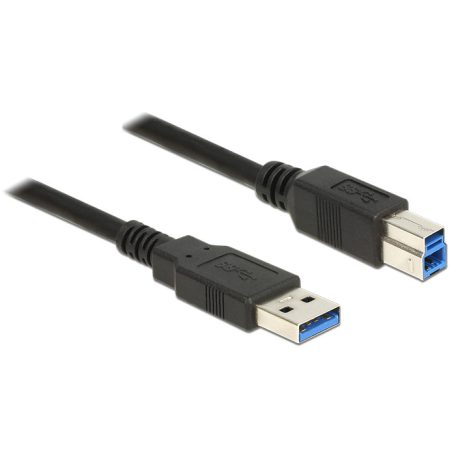 Delock USB 3.0-s kábel A-típusú csatlakozódugóval > USB 3.0-s, B-típusú csatlakozódugóval, 3,0 m, fe