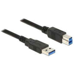   Delock USB 3.0-s kábel A-típusú csatlakozódugóval > USB 3.0-s, B-típusú csatlakozódugóval, 5,0 m, fe