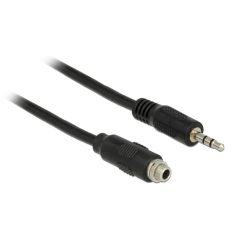   Delock 3.5 mm sztereó jack kábel anya csavarmenetes > 3.5 mm sztereó jack apa 100 cm