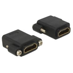   Delock Adapter Gyors-sebességű HDMI anya > HDMI anya rögzítővel