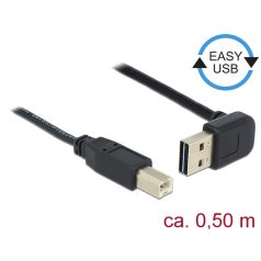   Delock Kábel EASY-USB 2.0-s A típusú csatlakozódugó, ívelt felfelé / lefelé > USB 2.0-s B-típusú csa