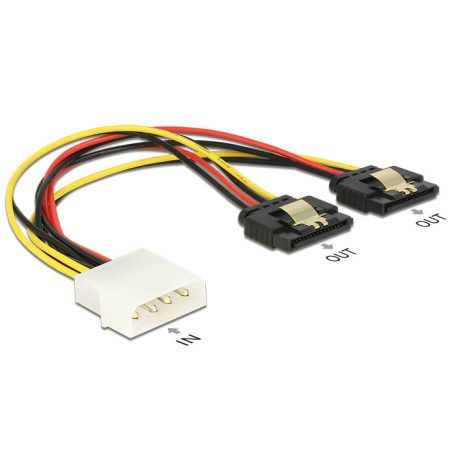 Delock Molex-tápkábel 4 tus csatlakozódugóval > 2 x 15 tus ...