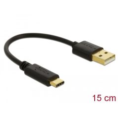  Delock Töltő kábel USB A-típusú - USB Type-C™ csatlakozó végekkel 15 cm