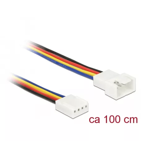 Delock Hosszabbító kábel PWM hűtőventillátor csatlakozás 4 tűs 100 cm