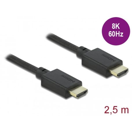 Delock Ultra nagy sebességű HDMI kábel 48 Gbps 8K 60 Hz 2,5 m