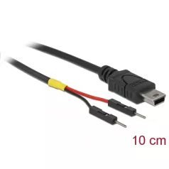   Delock Mini-B típusú USB tápkábel 2 db. különálló tűfejes apa véggel hossza 10 cm
