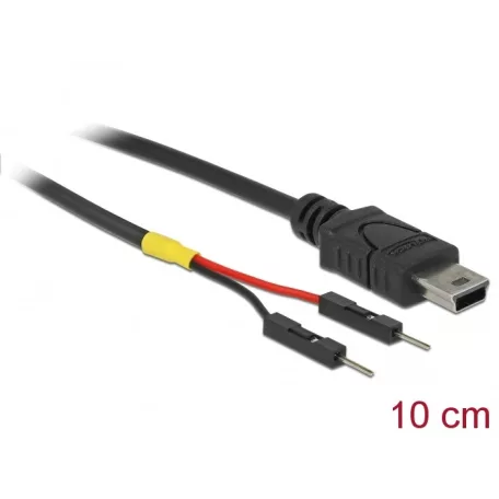 Delock Mini-B típusú USB tápkábel 2 db. különálló tűfejes apa véggel hossza 10 cm