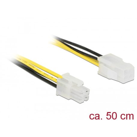 Delock Bővítőkábel, P4, 6 Gb/s, 4 tűs csatlakozó > P4 4 tűs aljzat, 50 cm