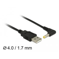   Delock USB tápkábel > DC 4,0 x 1,7 mm apa 90° 1,5 m hosszú