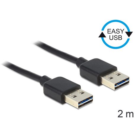 Delock Kábel, EASY-USB 2.0-s A-típusú csatlakozódugó > EASY-USB 2.0-s ...