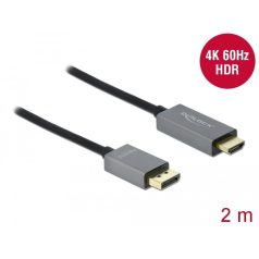 Delock Aktív DisplayPort 1.4 - HDMI kábel 4K 60 Hz (HDR) 2 méter hosszú