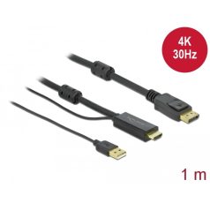 Delock HDMI    DisplayPort-kábel 4K 30 Hz 1 m