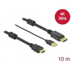 Delock HDMI Ă  DisplayPort-kábel 4K 30 Hz 10 m