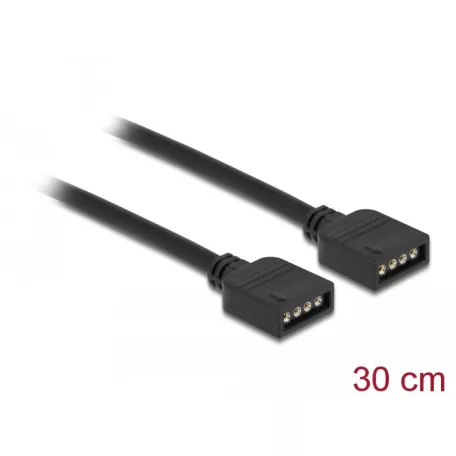 Delock RGB csatlakozó kábel 4 tűs 12 V-s RGB LED fényhez 30 cm hosszú