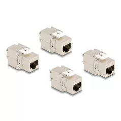 Delock Keystone modul, RJ45-aljzat Cat.6A STP 4 db.-os