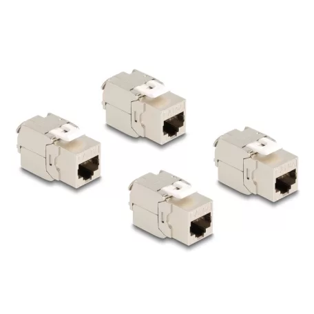 Delock Keystone modul, RJ45-aljzat Cat.6A STP 4 db.-os
