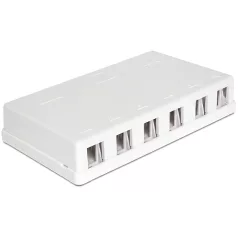 Delock Keystone falra szerelhető doboz, 6 port