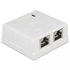 Delock Moduláris fali kimenet 2 Port Cat.6