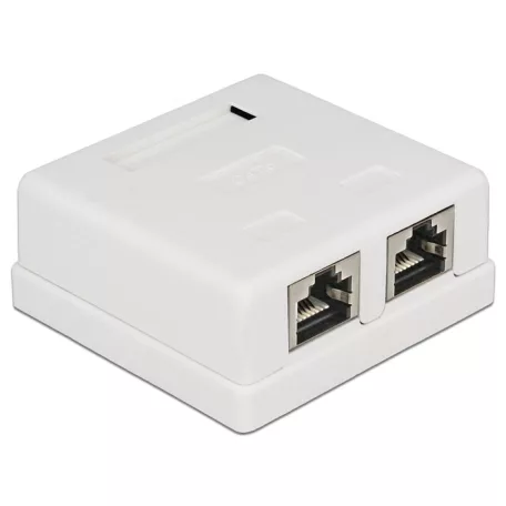 Delock Moduláris fali kimenet 2 Port Cat.6