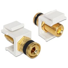   Delock Keystone szorító szerelvény > menetes anya, fekete