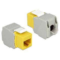 Delock Keystone modul RJ45 anya > LSA Cat.6 UTP sárga