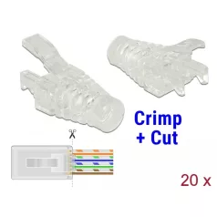   Delock Feszültség csökkentő keret RJ45 krimpel és vág típusú apához 20 darab