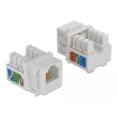   Delock Keystone modul, RJ12-aljzat > LSA Cat.3 UTP, fehér