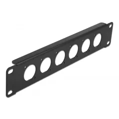 Delock 10” D-típusú próba panel 6 portos fekete