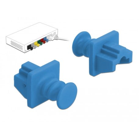 Delock Porvédő az RJ45 hüvely, 10 darab kék