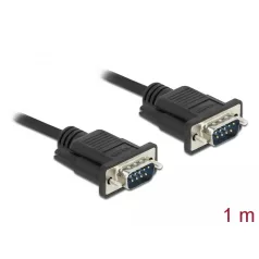 Delock Sub-D9-es, RS-232 soros kábel, apa-anya, 1 m