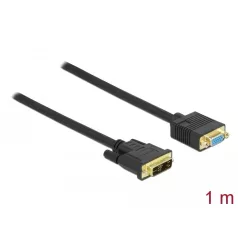   Delock Kábel DVI 12+5 csatlakozódugóval - VGA csatlakozódugóval 1 m