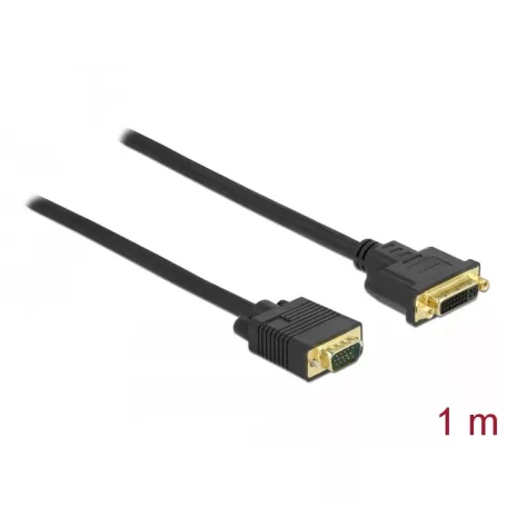 Delock Kábel DVI 24+5 csatlakozódugóval - VGA csatlakozódugóval 1 m
