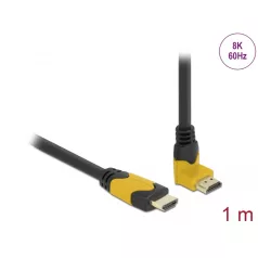   Delock High Speed HDMI kábel egyenes csatlakozódugóval - csatlakozódugóval 90° ívelt felfelé 48 Gbps