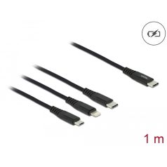 Delock 1 m hosszú, USB töltő kábel 3 az 1 USB Type-C  apa Lightning -, ...