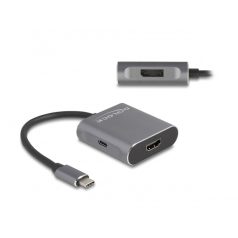   Delock USB Type-C™ elosztó (DP Alt Mode) - 1 x HDMI + 1 x DisplayPort MST USB Type-C™ PD-vel