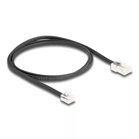 Delock Telefon kábel RJ45 apa - RJ11 apa fekete 1 m