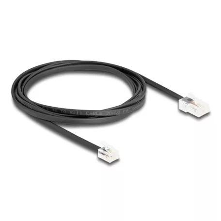 Delock Telefon kábel RJ45 apa - RJ11 apa fekete 2 m