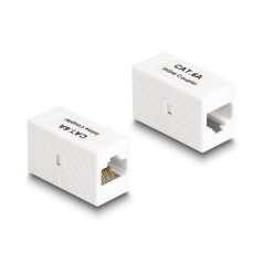 Delock Adapter RJ45 anya - RJ45 anya Cat.6A UTP, fehér