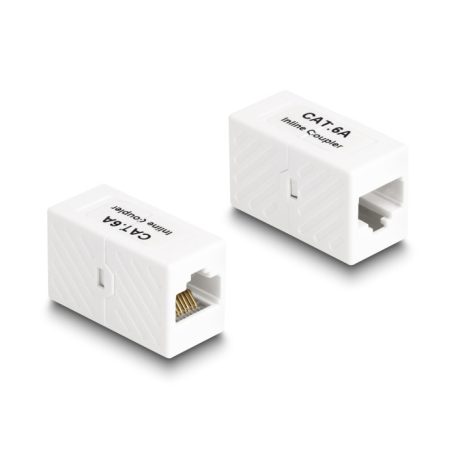 Delock Adapter RJ45 anya - RJ45 anya Cat.6A UTP, fehér