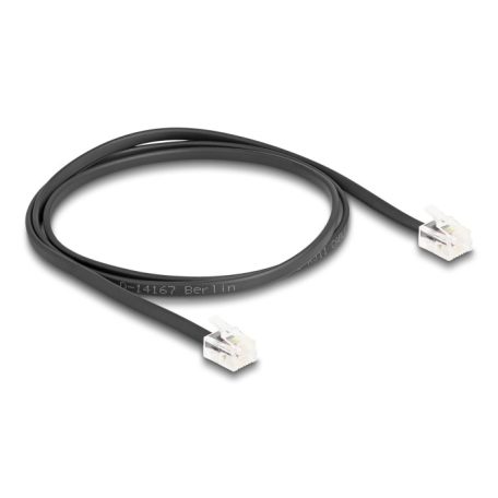 Delock Telefon kábel RJ11 apa - RJ11 apa fekete 1 m