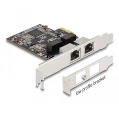 Delock PCI Express x1 kártya - 2 x RJ45 Gigabit LAN