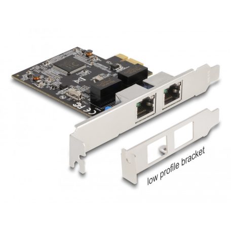 Delock PCI Express x1 kártya - 2 x RJ45 Gigabit LAN