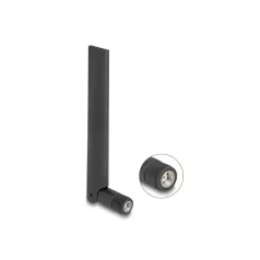   Delock WiFi 6E antenna RP-SMA-dugó 3 dBi irányított, csuklós csatlakozó, fekete
