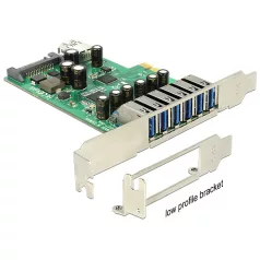  Delock PCI Express Kártya > 6 x külső + 1 x belső USB 3.0